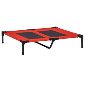 36" x 30" Elevated Cooling Dog Cot Pet Bed with Mesh Ventilation for Summer Comfort Red 36" x 30" Elevated Cooling Dog Cot Pet Bed with Mesh Ventilation for Summer Comfort Red
